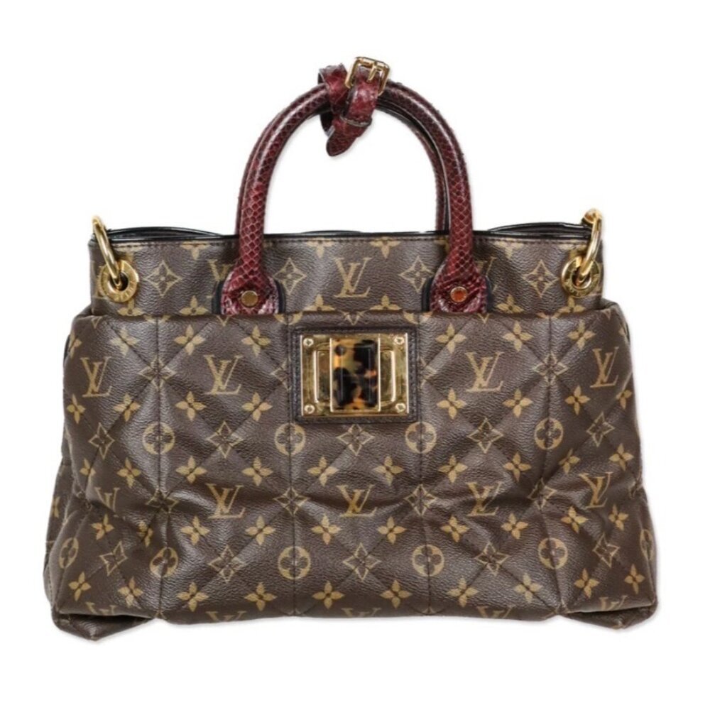 Louis Vuitton Monogram Etoile Exotique GM Bordeaux Quilted Tote Bag MSRP $7650